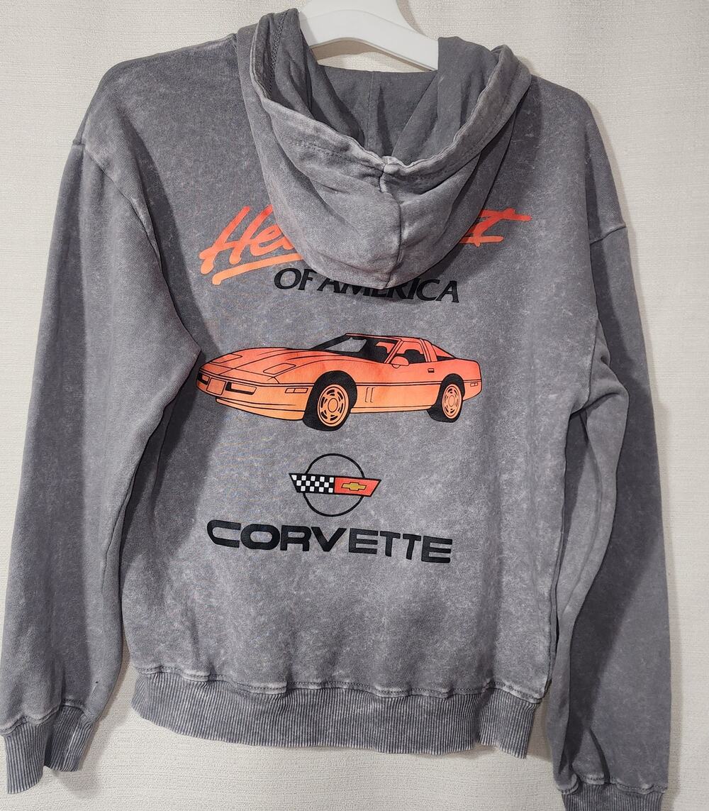 Corvette '' The heartbeat of America'' Kids Hoodie age 8